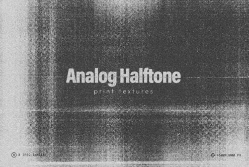 Gritty halftone texture pack with grayscale print dots transitioning from light to dark