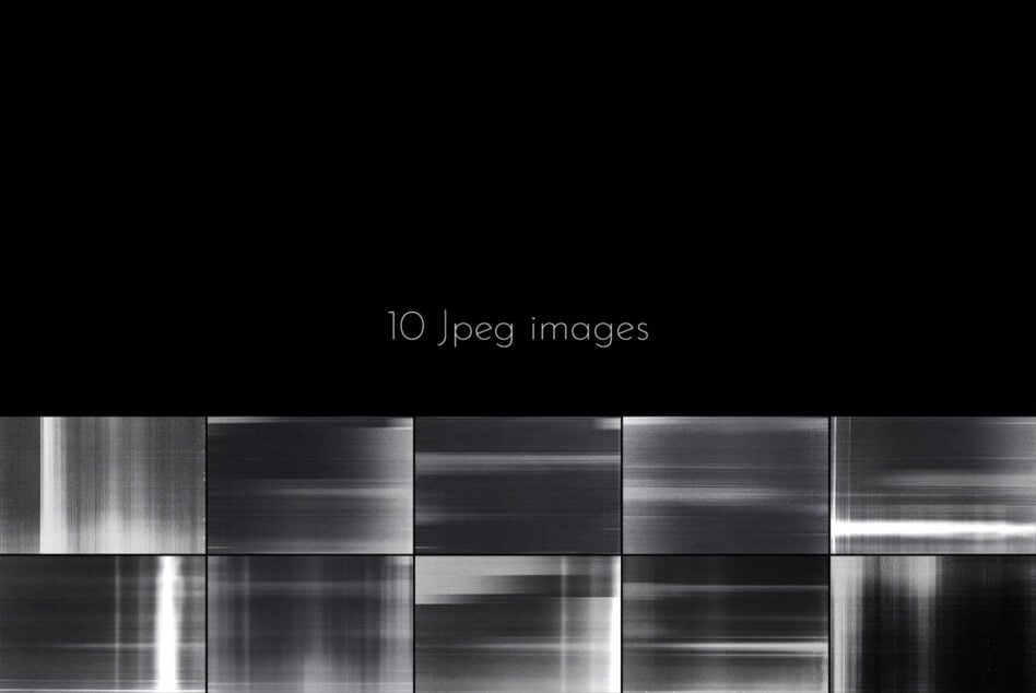 Collection of 10 blurred grayscale texture images with horizontal motion streaks