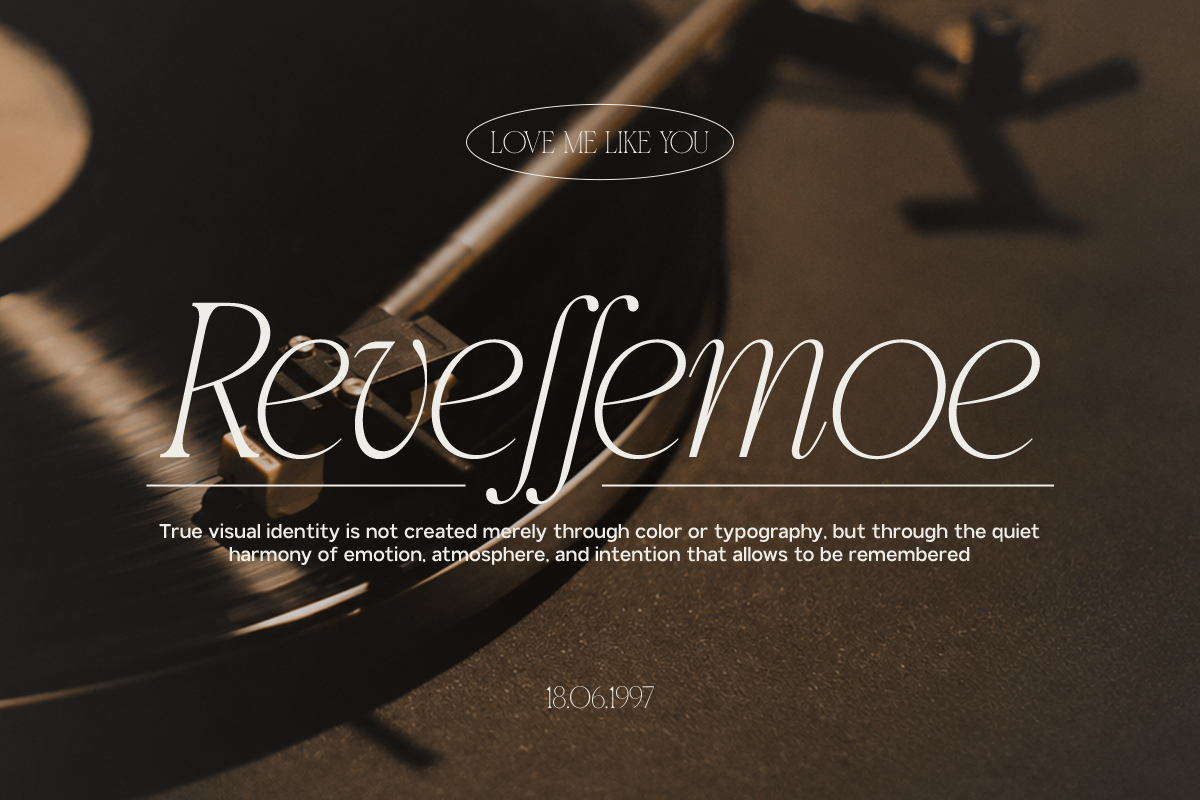 Elegant serif font mockup with moody lighting, paintbrush, gold accents, inspirational text overlay