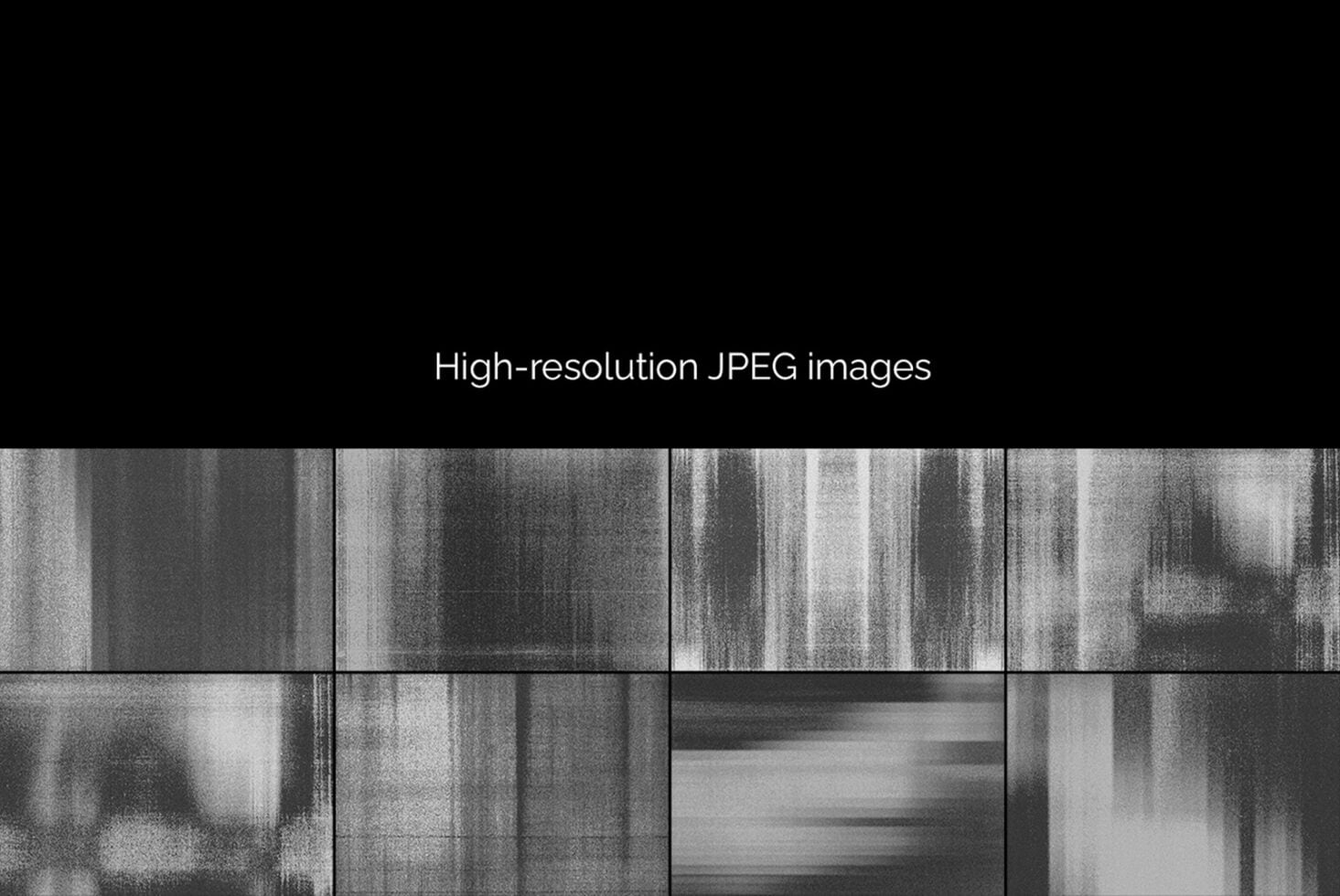 Grainy black-white photo grid with motion blur, architectural textures, six panel layout