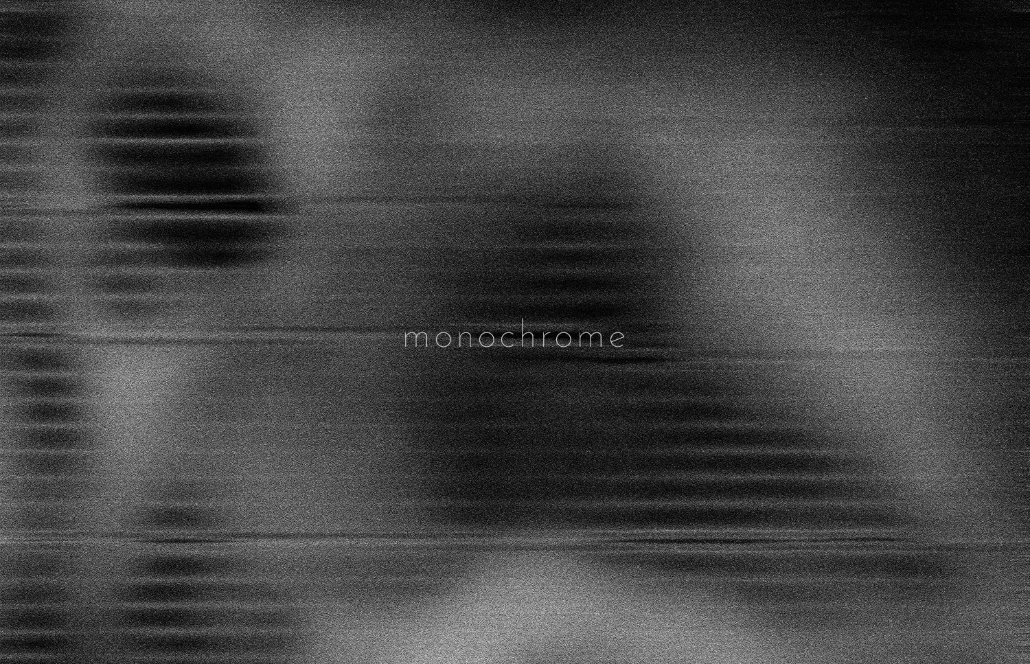 Monochrome glitch texture background with horizontal scan lines, dark grainy overlay