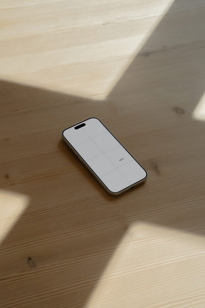 iPhone 17 Pro Wood Mockup Acte–012 mockup by Acte