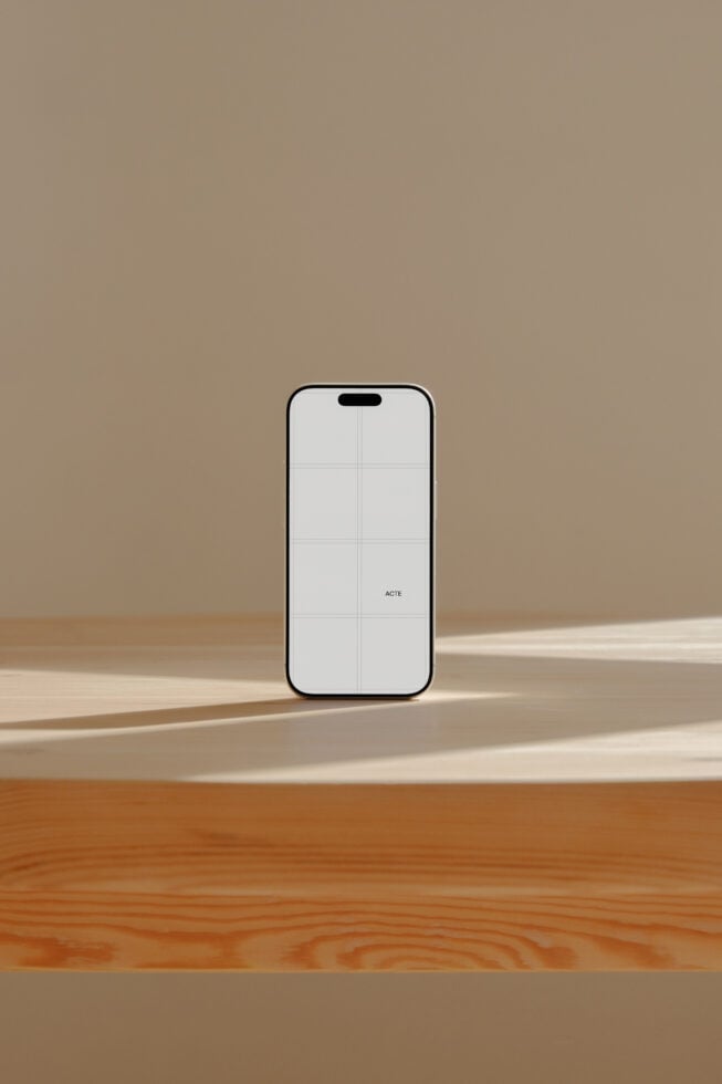 iPhone 17 Pro Wood Mockup Acte–015 mockup by Acte