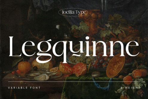 Legquinne font by Jolicia Type Foundry