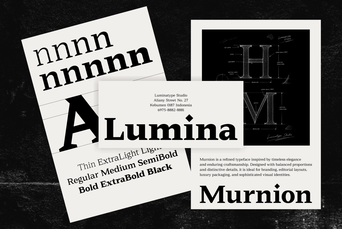 Murnion font by Luminatype Studio