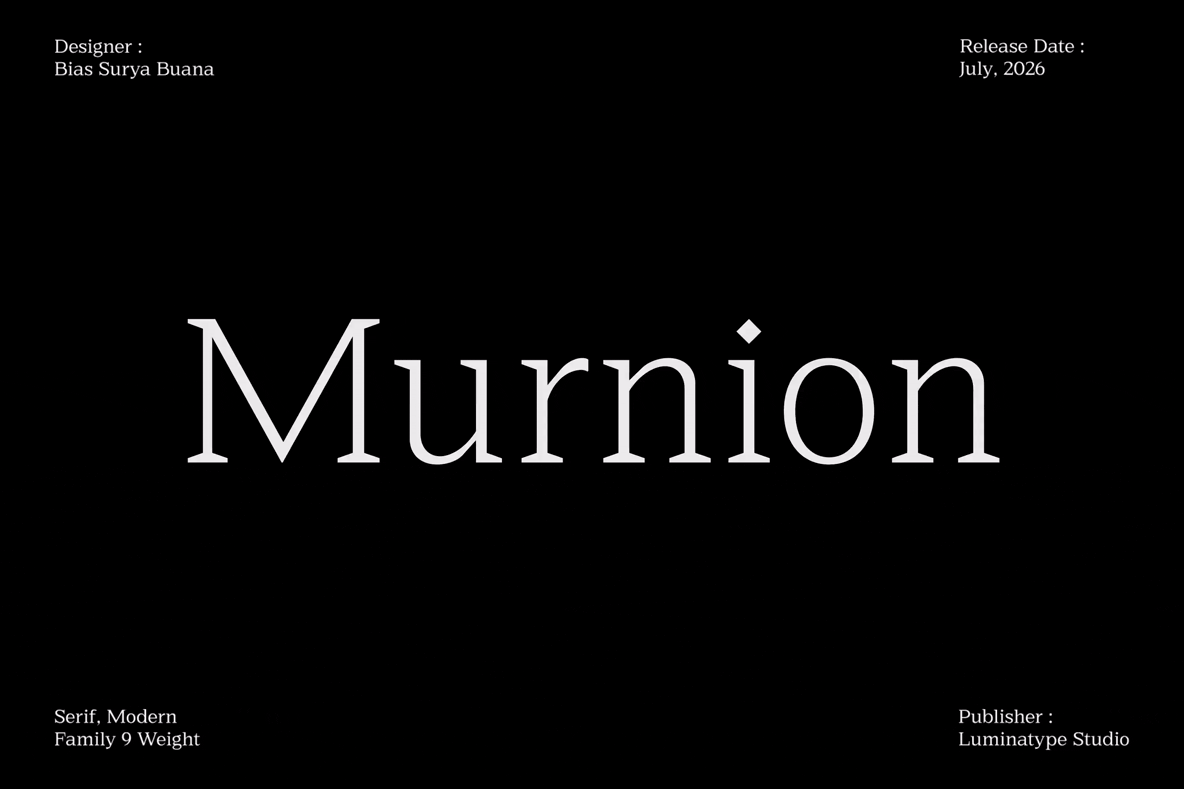 Murnion font by Luminatype Studio