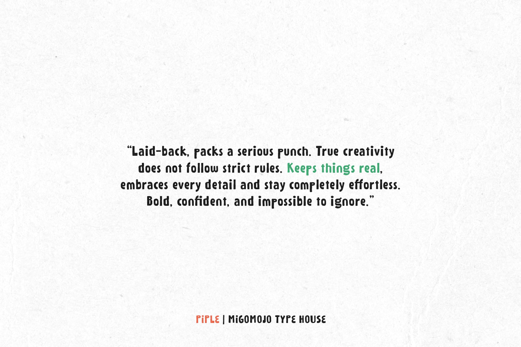 Rifle font displayed on textured background with bold black typography sample text