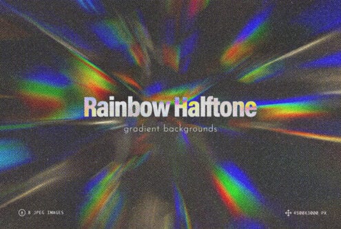 Rainbow Halftone Gradient Backgrounds graphic by Ibragimov