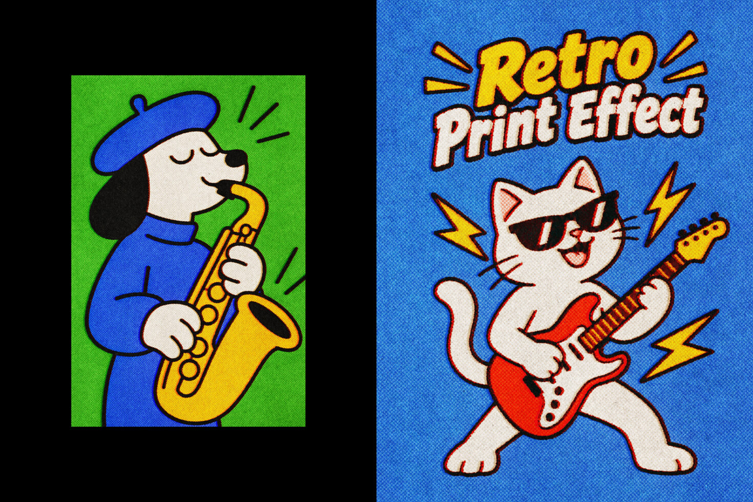 Retro Comic Print Effect graphic by Pixelbuddha