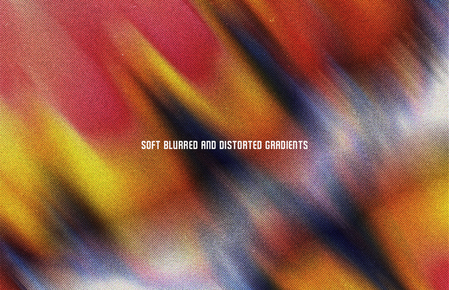 Soft blurred gradient background with pink, yellow, blue, orange tones flowing diagonally