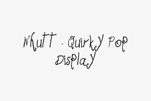 Whutt – Quirky Pop Display font by Riff Type