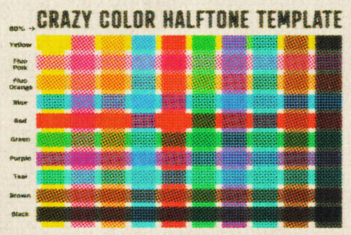 Crazy Color Halftone Text Template graphic by Pixelbuddha