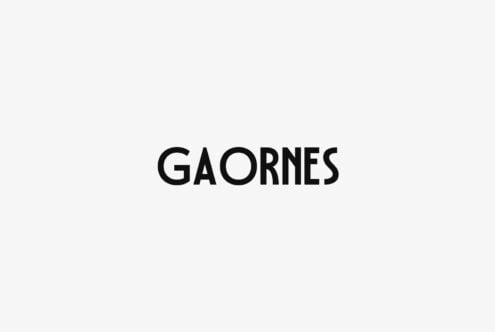Gaornes typeface in bold black letters on clean light background