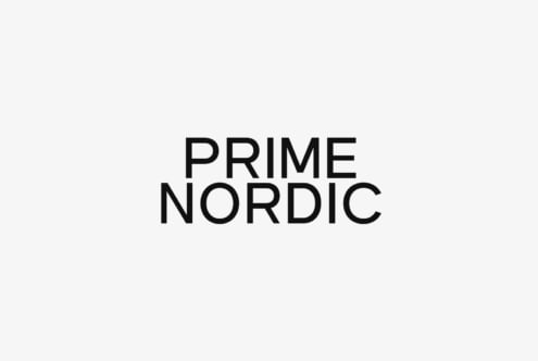 Prime Nordic typeface with clean geometric letterforms on light background