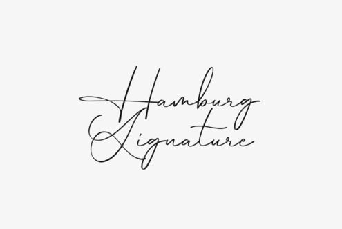 Elegant handwritten signature font with flowing script style on light background