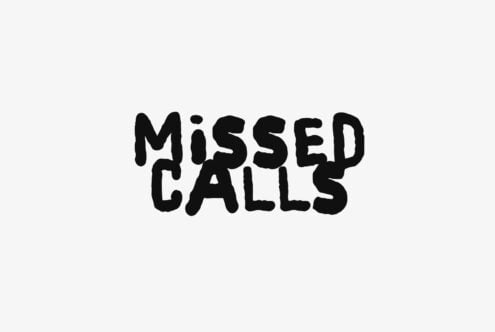 Missed Calls in bold black hand-drawn lettering on light gray background