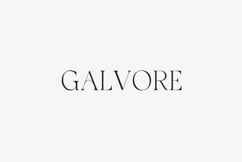 Galvore serif font displayed in elegant outline style on light background