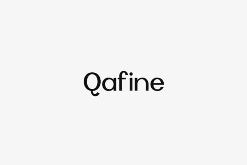 Qafine serif typeface displayed in black on light background