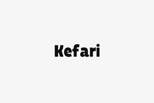 Kefari bold typeface displayed on light gray background