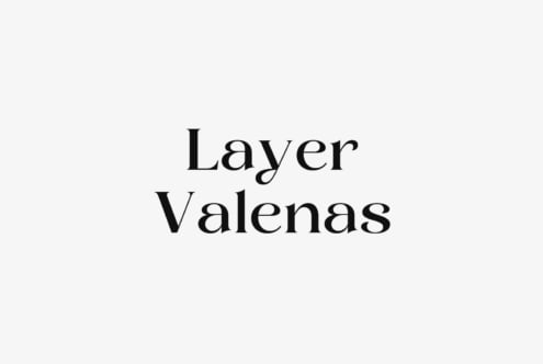 Layer Valenas serif font displayed in elegant black text on light background