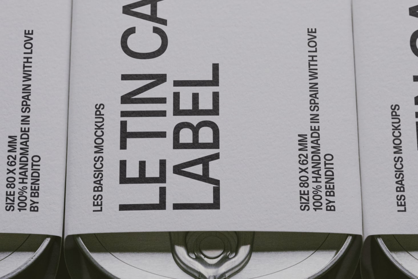 Stacked Le Label boxes showing product specs in bold sans serif typography