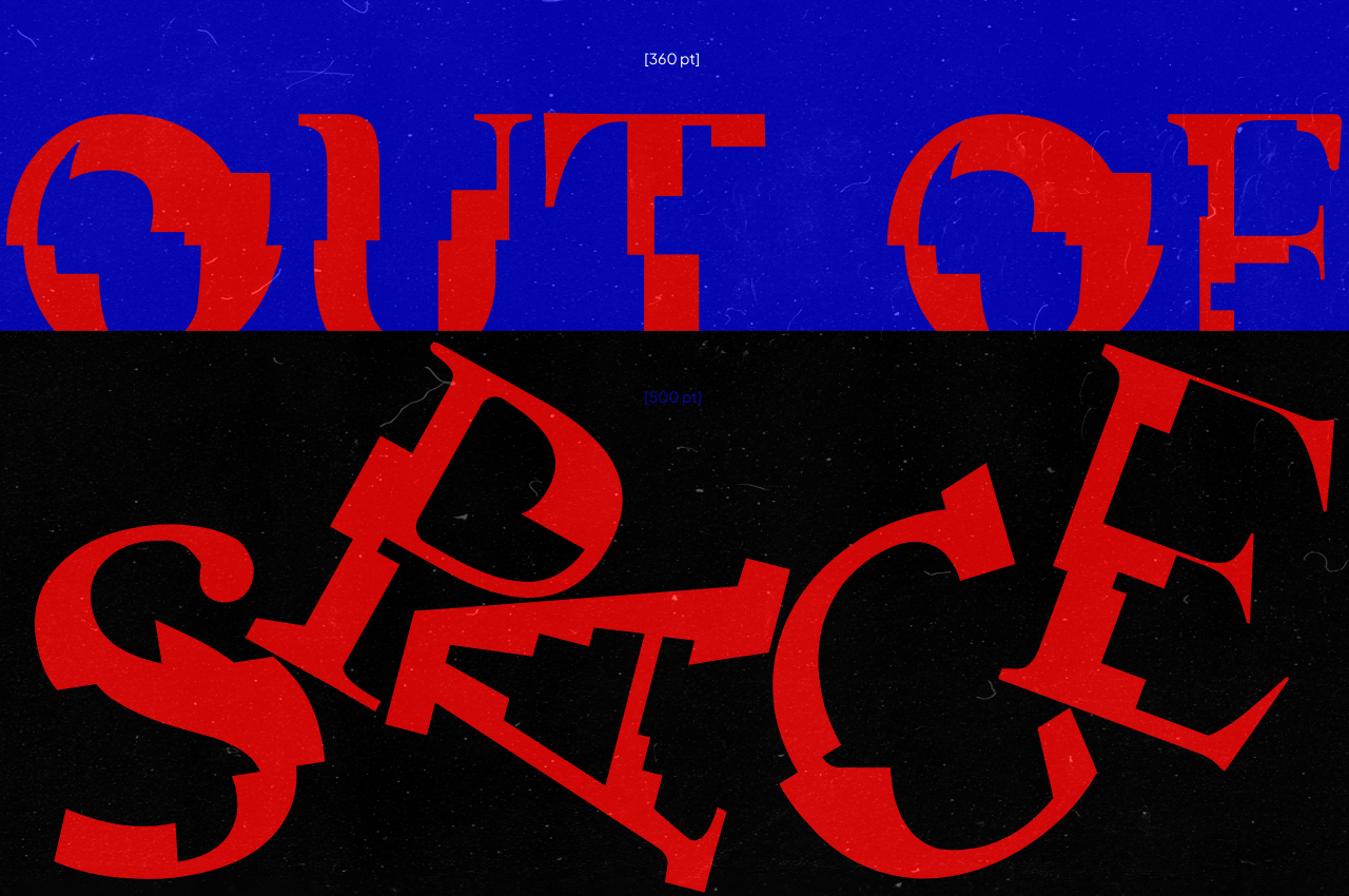 Bold red distressed typeface on blue plus black background with gritty texture overlay