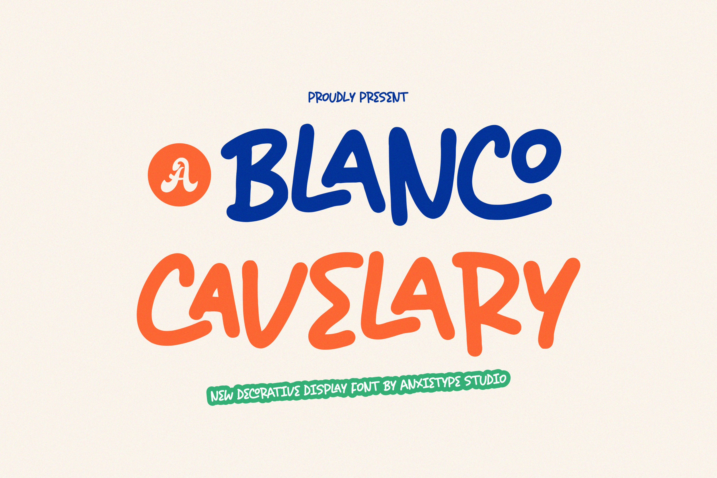 Blanco Cavelary font by Anxietype Foundry
