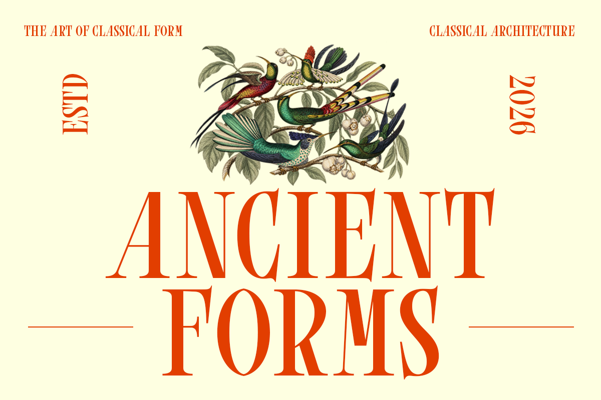 Vintage book cover with red serif typography, ornate bird illustration on cream background