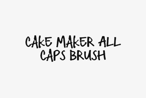 Cake Maker All Caps Brush font by HolisFonts