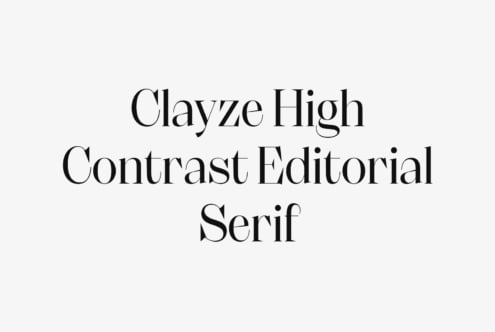 Clayze High Contrast Editorial Serif font by Amorfa Type