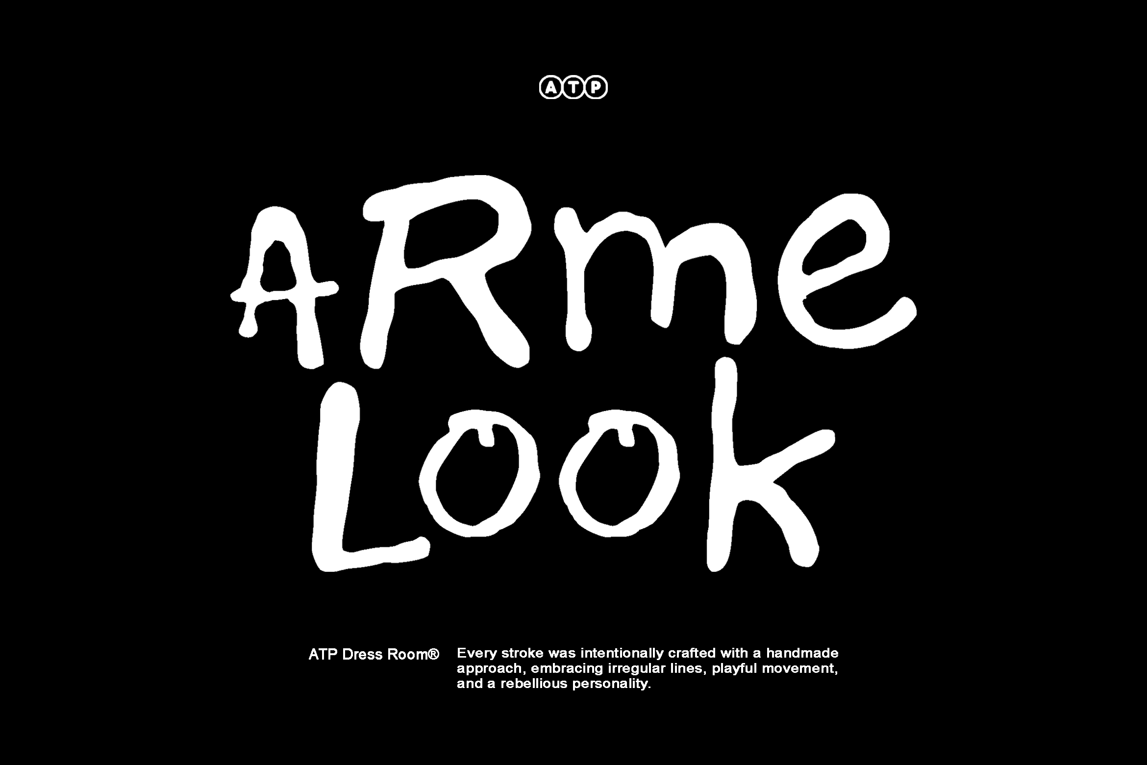 Hand-drawn font with loose, wobbly letters on black background, giving off casual sketch vibes