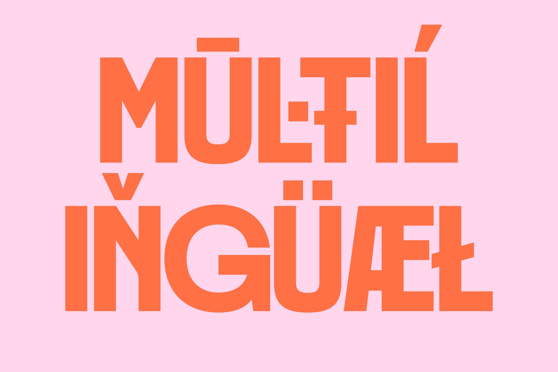 Bold orange typography saying "Melt In Guise" on soft pink background