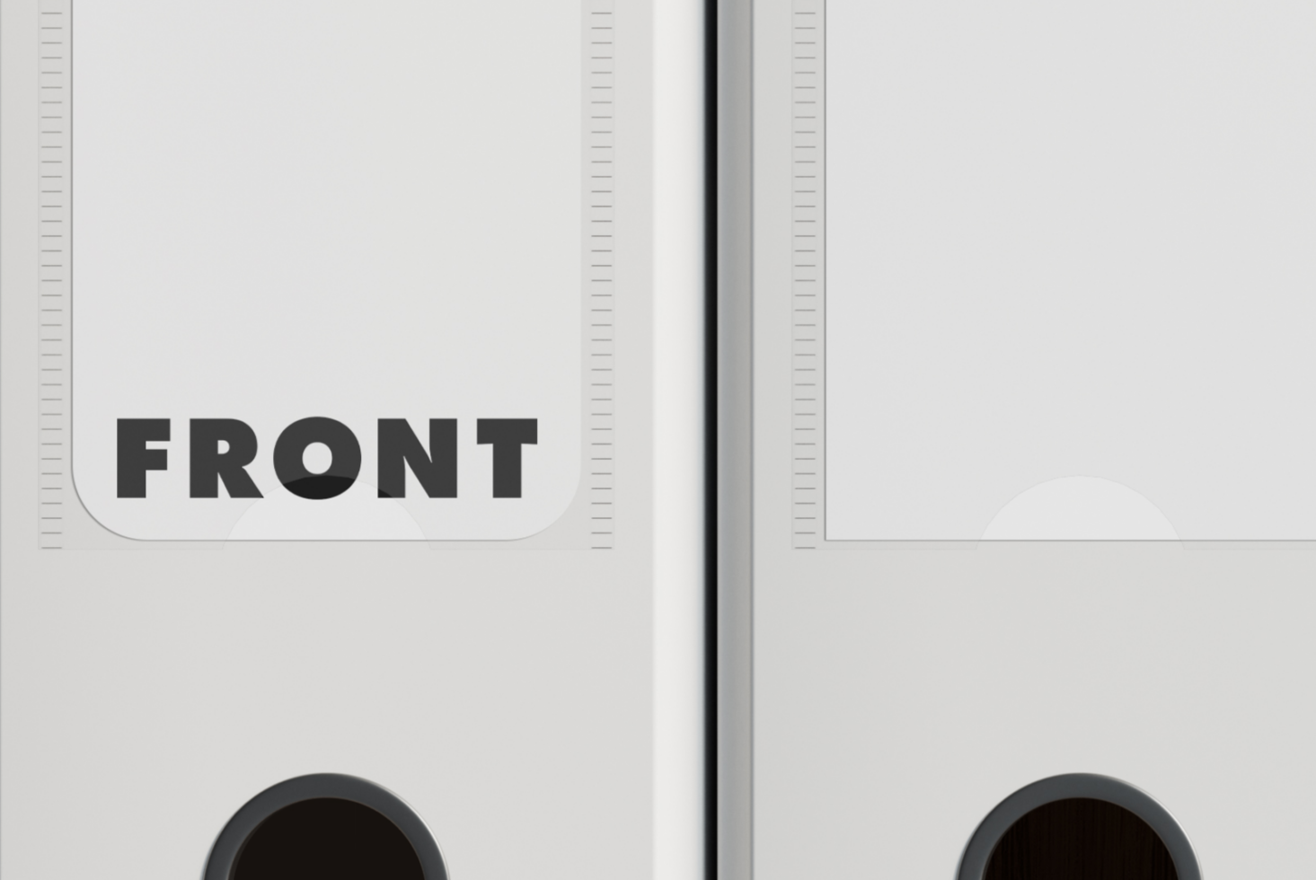 Folded product box mockup showing front cover with bold typography on clean white surface