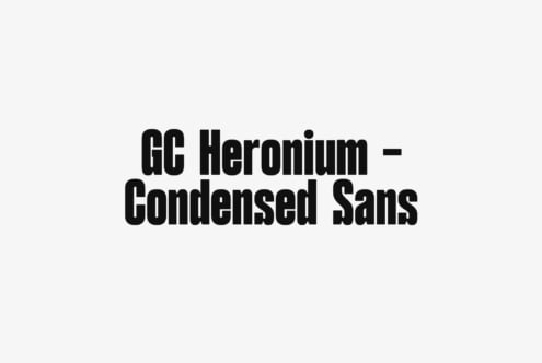 GC Heronium – Condensed Sans font by Glyphonic