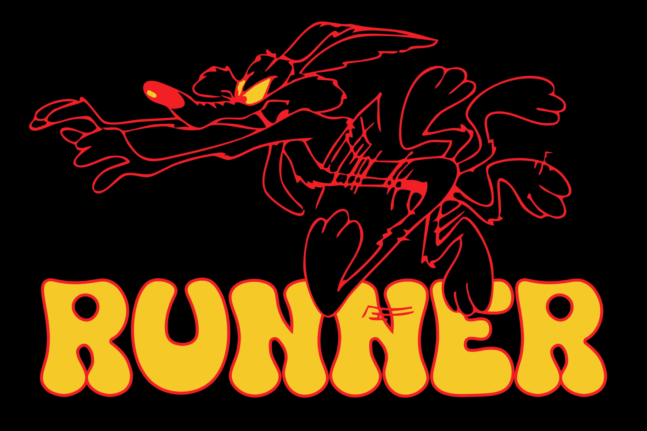 Neon red dragon with yellow accents flying over bold yellow text reading Rohrer on black background