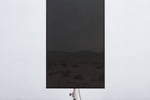 Vertical phone mockup on white background with adjustable mount