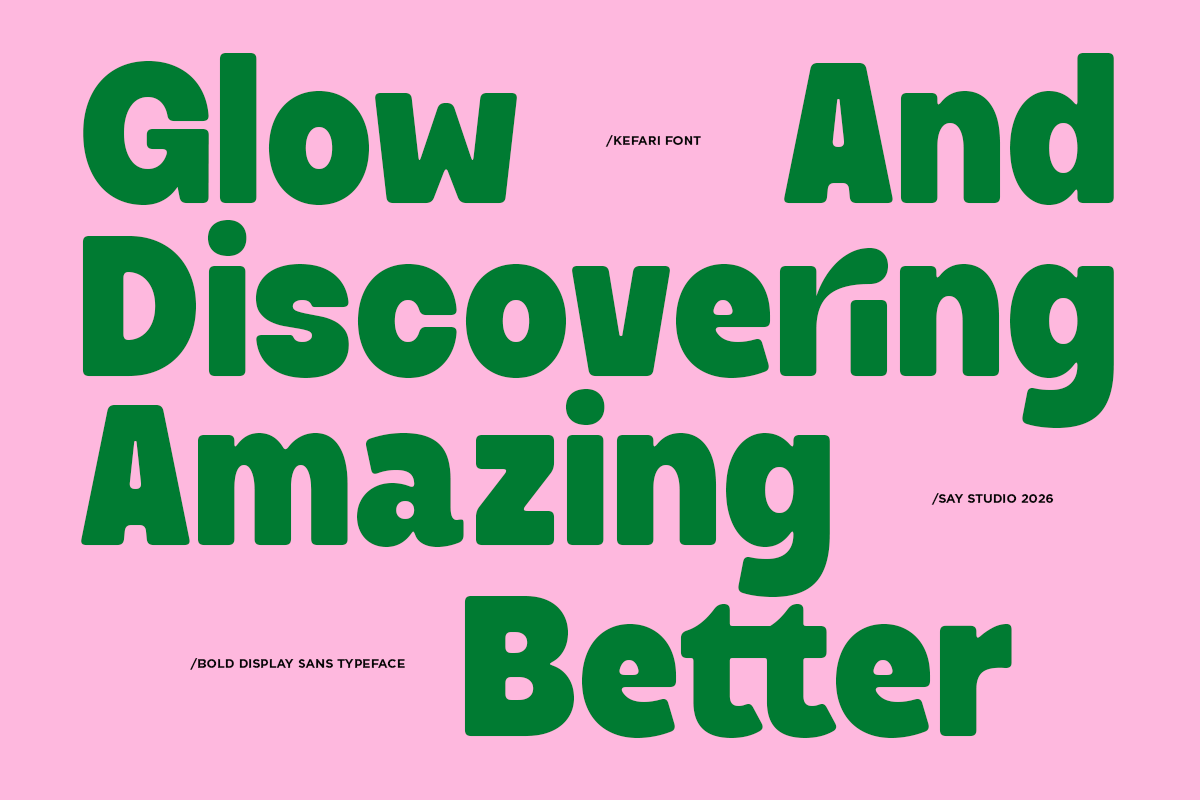 Bold green sans serif font on pink background displaying motivational text