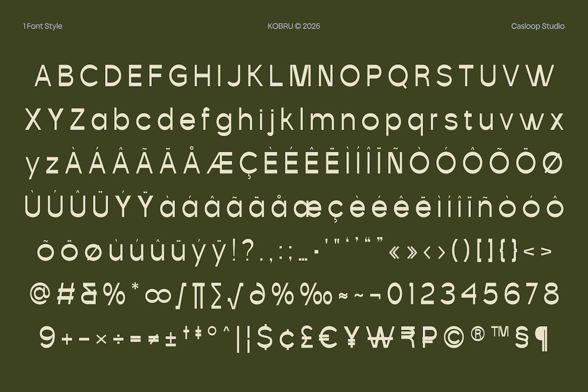 Kobru font by Casloop Studio