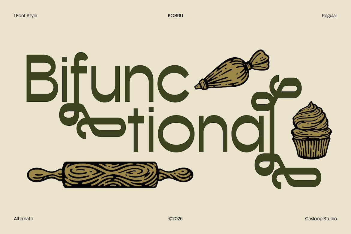 Kobru font by Casloop Studio