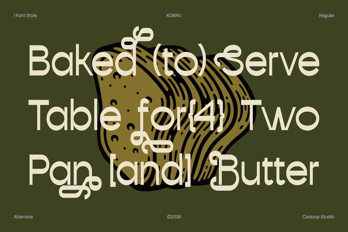 Kobru font by Casloop Studio