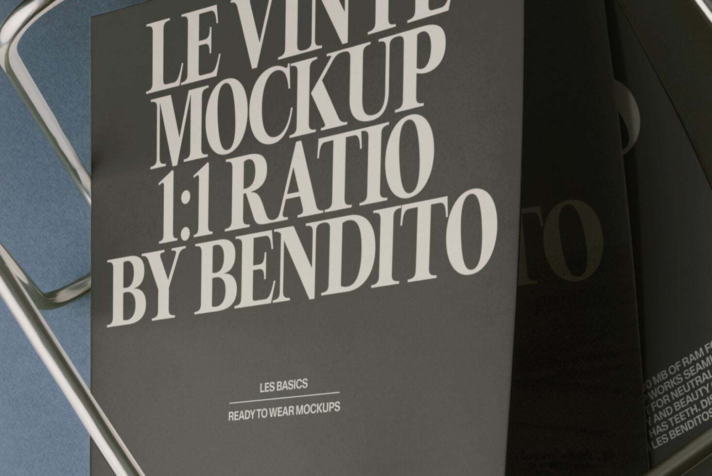 Levinte mockup 1:1 ratio by Bendito on olive tee with metallic hanger detail
