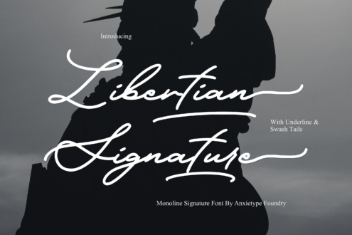 Libertian Signature font by Anxietype Foundry