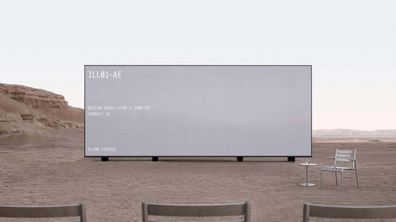 Outdoor Conference Screen AE Mockup ILL01-AE by Illmo