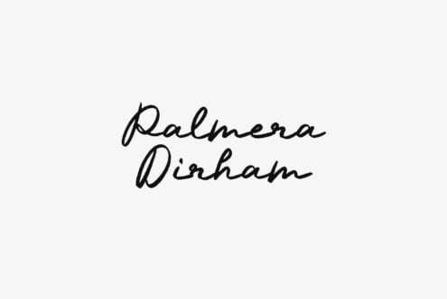 Palmera Dirham font by Anxietype Foundry