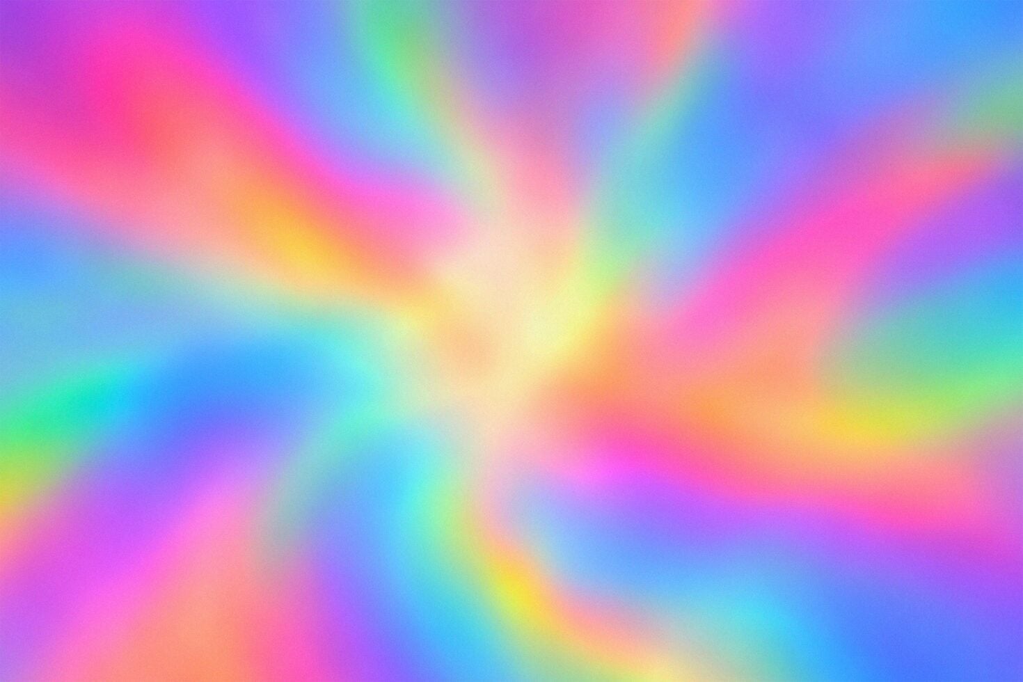 Smooth gradient background blending pink, purple, blue, yellow, green with soft dreamy vibes