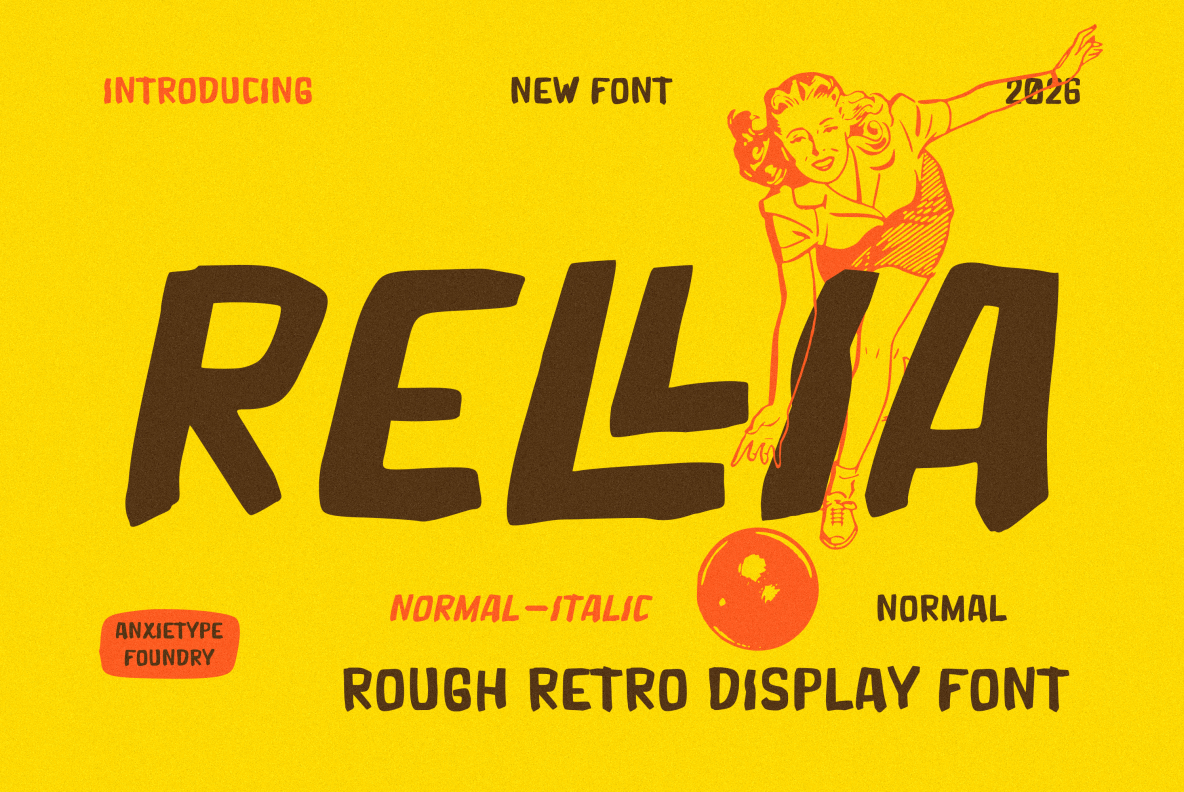 Rellia font by Anxietype Foundry