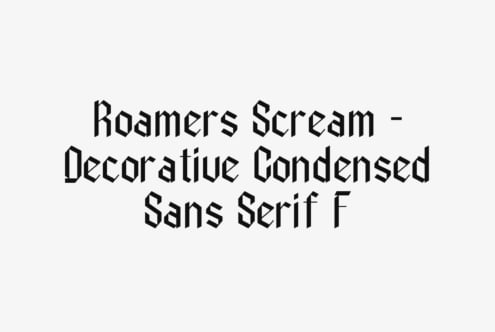 Roamers Scream – Decorative Condensed Sans Serif F font by Say Studio