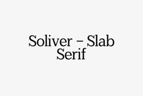 Soliver – Slab Serif font by Say Studio