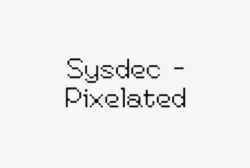 Sysdec – Pixelated font by HolisFonts