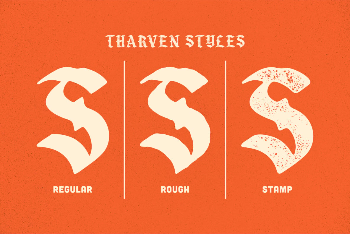 Tharven font by Sekyra Lab